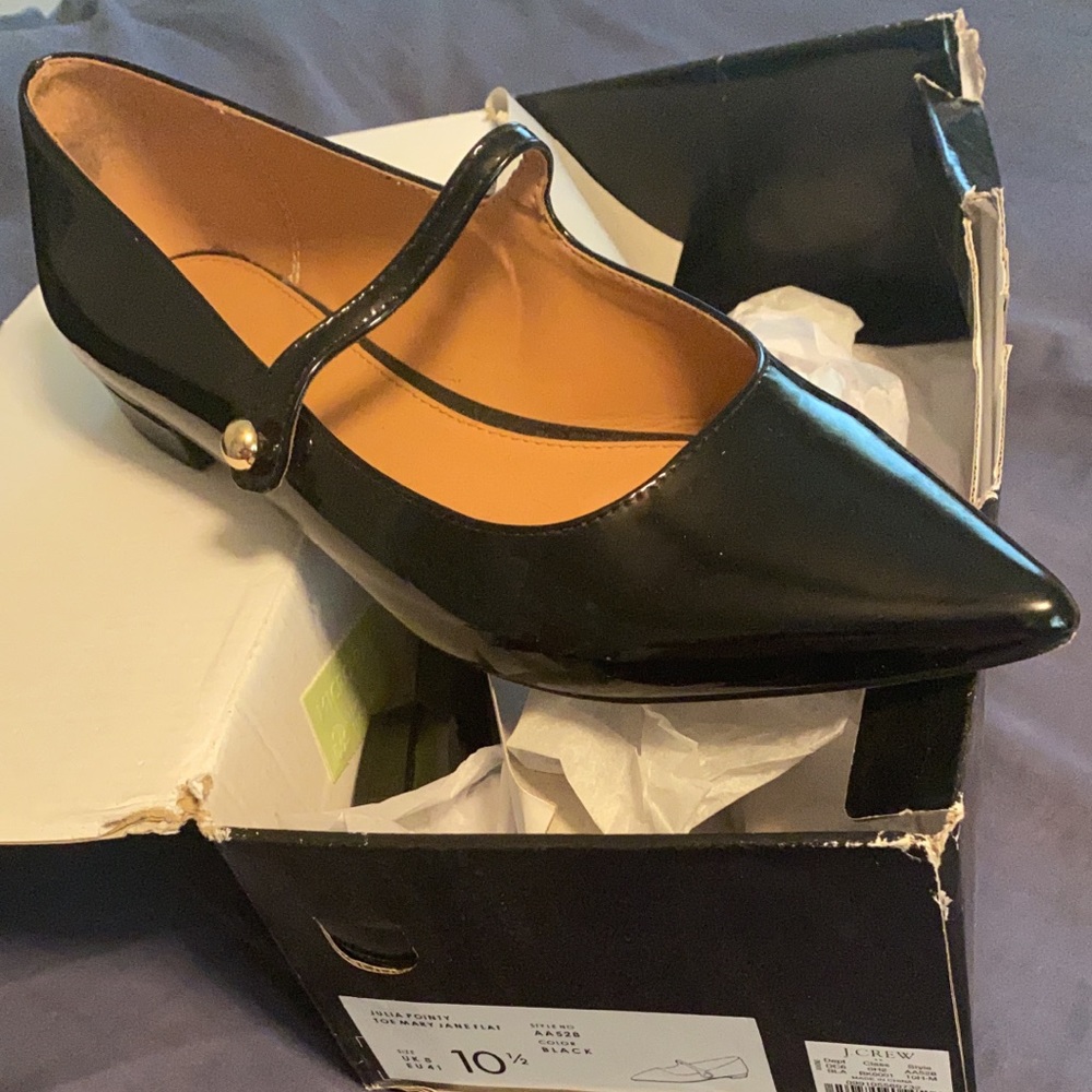 Jcrew patent Mary Jane flats